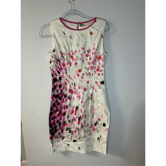 Ellie Tahari Geometric Print Sheath Dress Size Size 6 - Picture 1 of 2